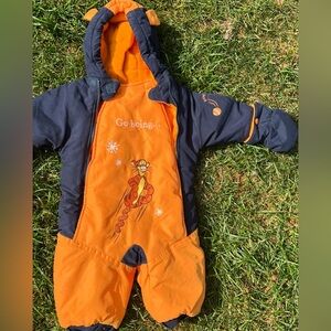 Tigger bunting suit with removable mittens